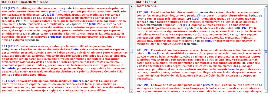 Imagen 9: CopyCatch Investigator. Archivos comparados, BGJ107 y BGJ38